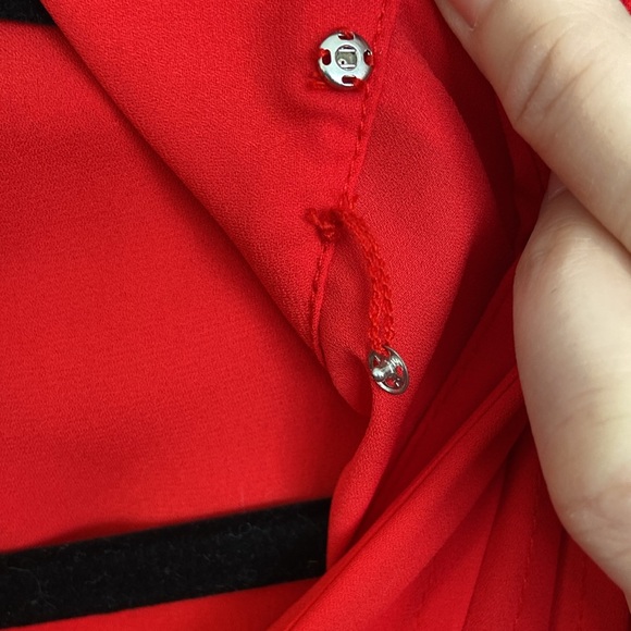 New Bright Orange Nanette Lepore Short Sleeve Tie Waist Fit and Flare Dress 8 - Picture 8 of 8